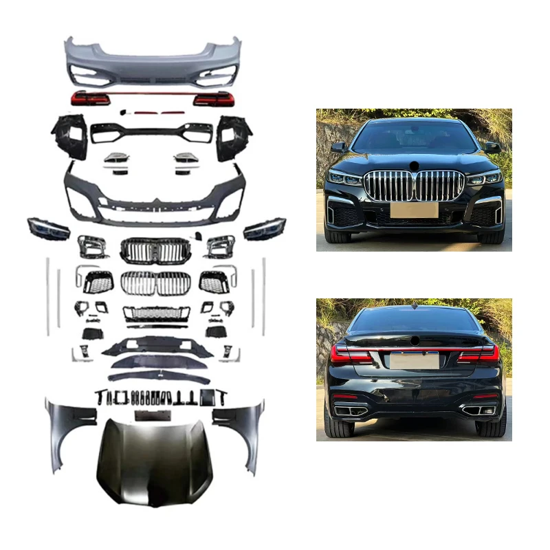 Classic Car Restomod Body Kits2009-2015 Car Modification Upgrade 2023 M760 Front Bumper Fender Engine Hood Rear Bumper Mudguard