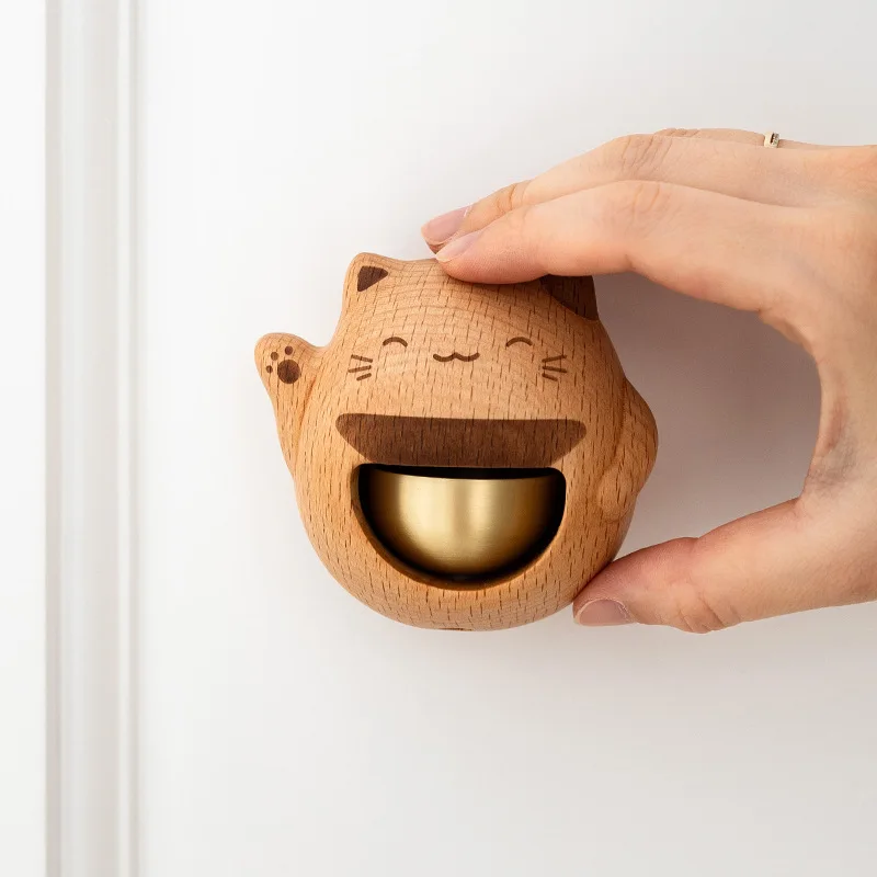

Lucky Cat Figurines Door Bell Pull for Grand Opening Housewarming Moving New Home Decoration Miniatures Hanging Bell Charm Gift