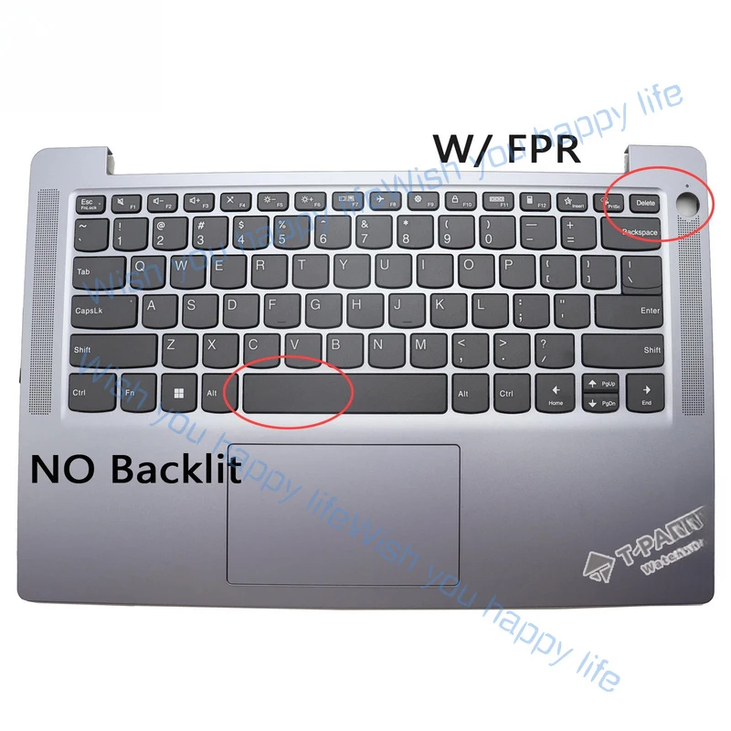 

L... 5CB1L49242 for Lenovo Ideapad Slim 3 14IRU8 Palmrest US Keybard FPR NO Backlit