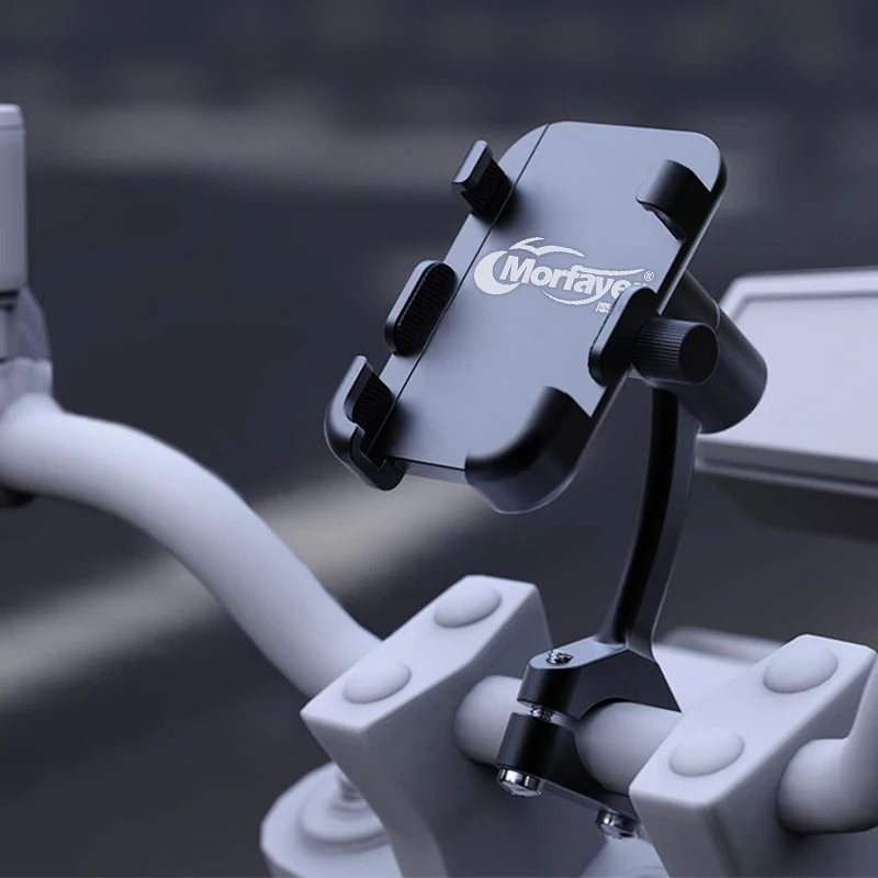 

Fast Charging Aluminum Alloy Motorbike Phone Holder 360 ° Rotation Universal For All Motorcycles