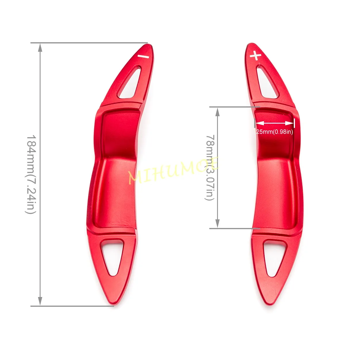 For Mini Cooper S SD JCW 2007-2015 Paceman Roadster Clubman Aluminum Steering Wheel Paddle Shifter Extension Gear Shift Trim Red