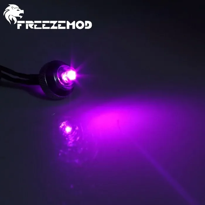 FREEZEMOD 12V LED Plug Fitting Reservoir Lighting Water Tank Sealing Lock End Molex Water Cooling Landscaping Connection DT-LED