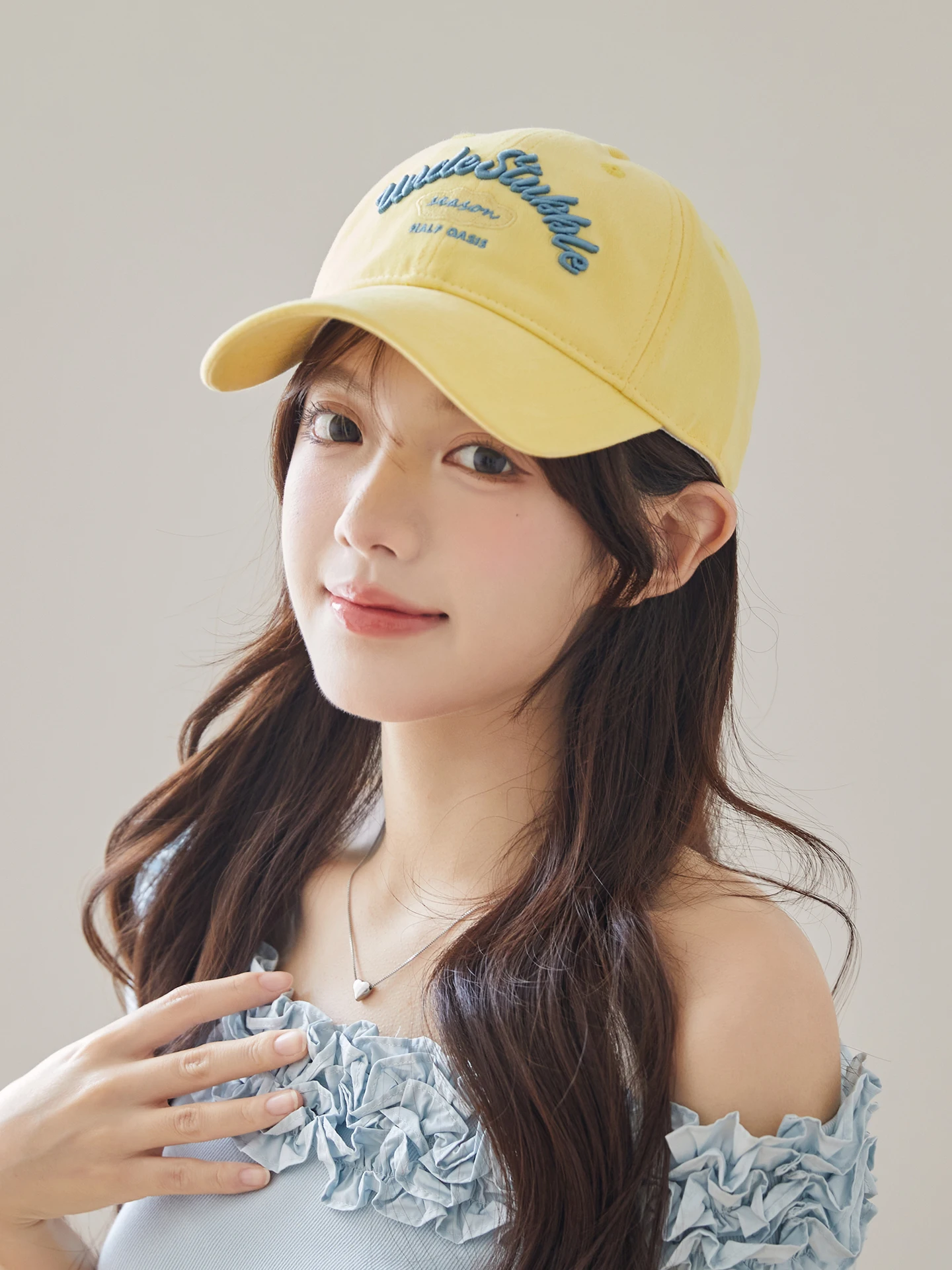 Baseball cap women's soft top cap fashion three-dimensional embroidery wide-brimmed sun hat men