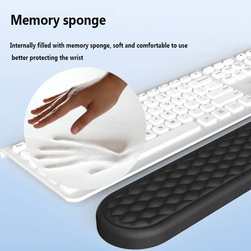 Mouse pad ergonômico, descanso de pulso, proteção para digitação de escritório, suporte relaxante, memória, almofada de pulso, computador, laptop, teclado, tapete de mesa