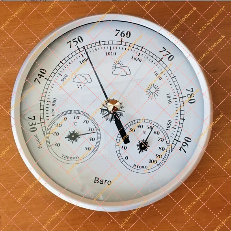 Instrument météo mural 3-en-1 pour la maison, mesure de la pression barométrique, de la température et de l'humidité