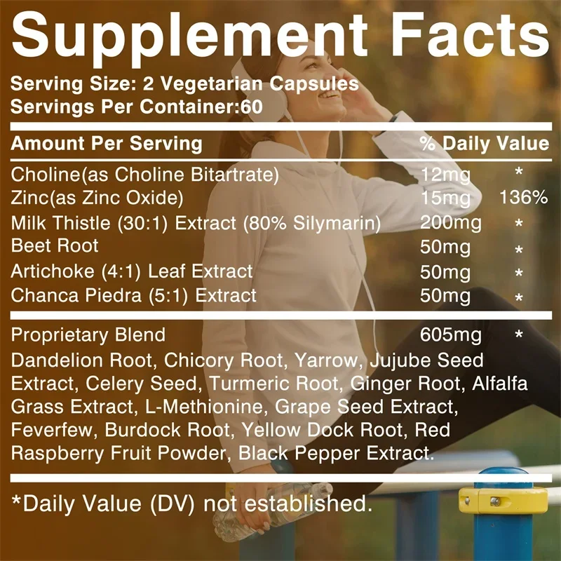 Liver Detox Supplement - Protect Liver, Anti-oxidation, Detoxify, Lower Blood Sugar, Relieve Anxiety, Promote Metabolism