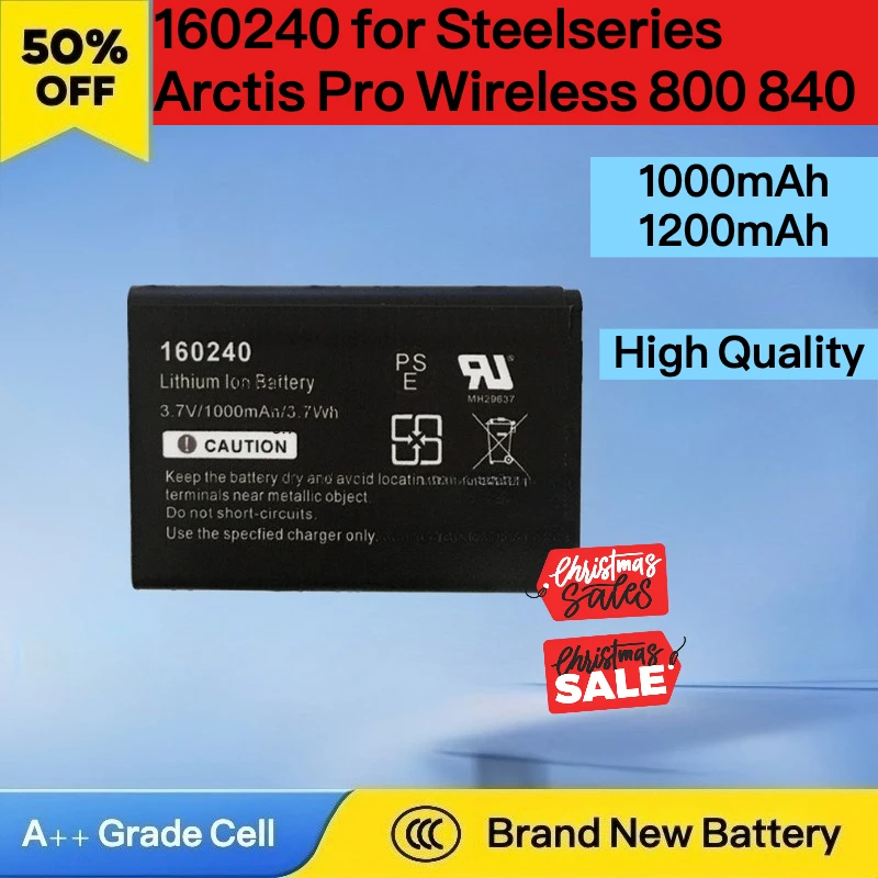 

New 1000mAh 1200mAh Replacement Battery for Steelseries Arctis Pro Wireless 800 840 160240 Pro Battery Deputy Factory