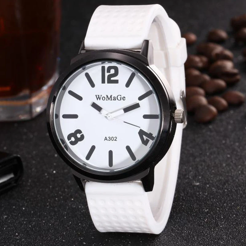 

Womage Fashion Women‘s Watches Candy Colour Big Dial Quartz Wristwatch Woman Man Unsex Student Casual Sport Watches Reloj Mujer