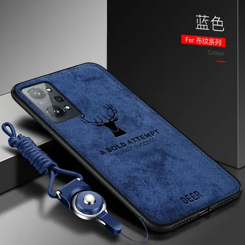 Per OPPO Realme GT2 Pro Custodia di lusso in morbido silicone + tessuto rigido Cervo Slim Proteggi la cover posteriore per Realme GT NEO 2 GT 2 2Pro
