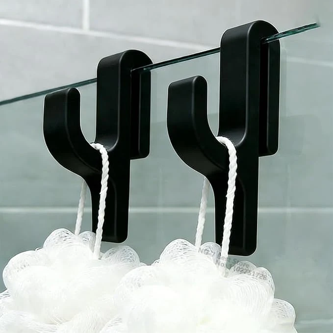 3D-Duschtür-Handtuchhaken für 8mm Glastüren, Badezimmer-Aufhänger für Kleidung, Handtücher, Bademäntel, Wäsche, Wohnheim, Apartment
