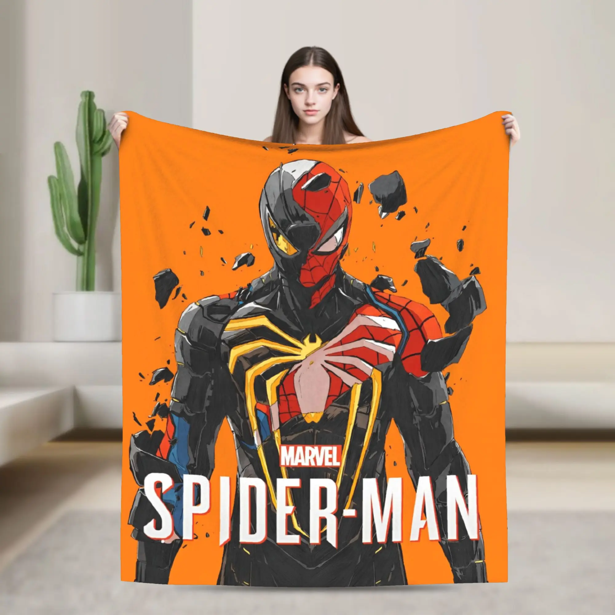 

Superhero Blankets Mutated Spider-Man Fuzzy Novelty Soft Throw Blankets for Home Decoration