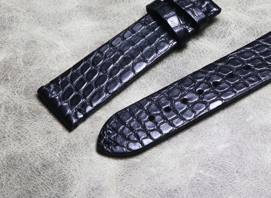 

Exquisite Thin Crocodile Leather Watchbands Alligator Grain Watch Band Bracelet 18mm 19mm 20mm 21mm 22mm Brand Soft Strap Belt