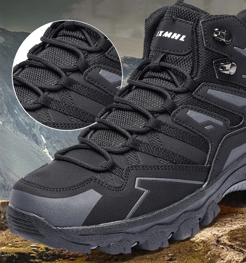 Frauen Atmungsaktive Bergsteigen Schuhe Outdoor Stiefel Frau männer Wanderschuhe Unisex High Top Stiefel Wasserdicht Klettern Neue – Detail 4