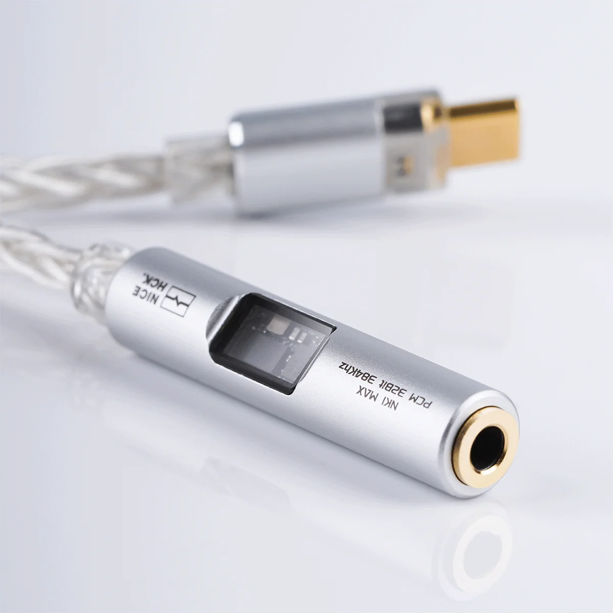 NICEHCK NK1 MAX Adapterkabel CX31993 Decodering Chip MAX97220 OP-AMP IC HiFi Draagbare Type-C DAC Versterker Verzilverde OCC Draad