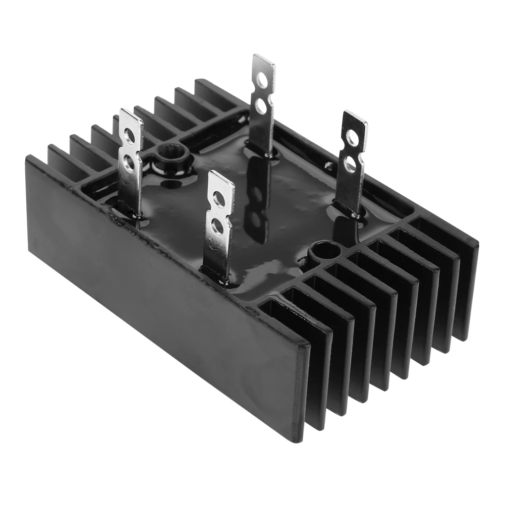 مقوم جسر الصمام الثنائي مقوم الجسر 2-Phase 100A Amp 1600V الجهد 2-Phase Diode Bridge المعدل عالي الطاقة أسود