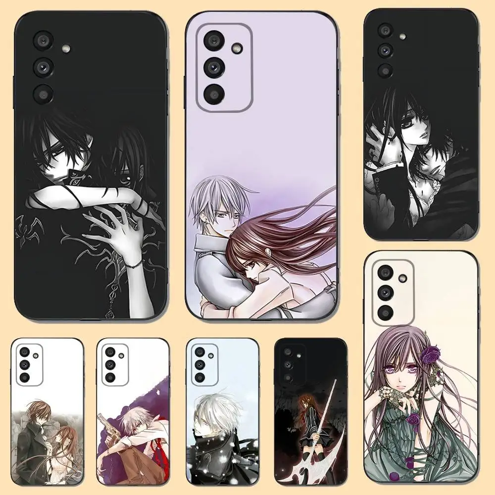 حافظة هاتف V-Vampire K-knight Anime لهاتف سامسونج S 25,24,23,22,30,21,10,9,Ultra,Plus,Lite,FE,4,5G حافظة سوداء ناعمة