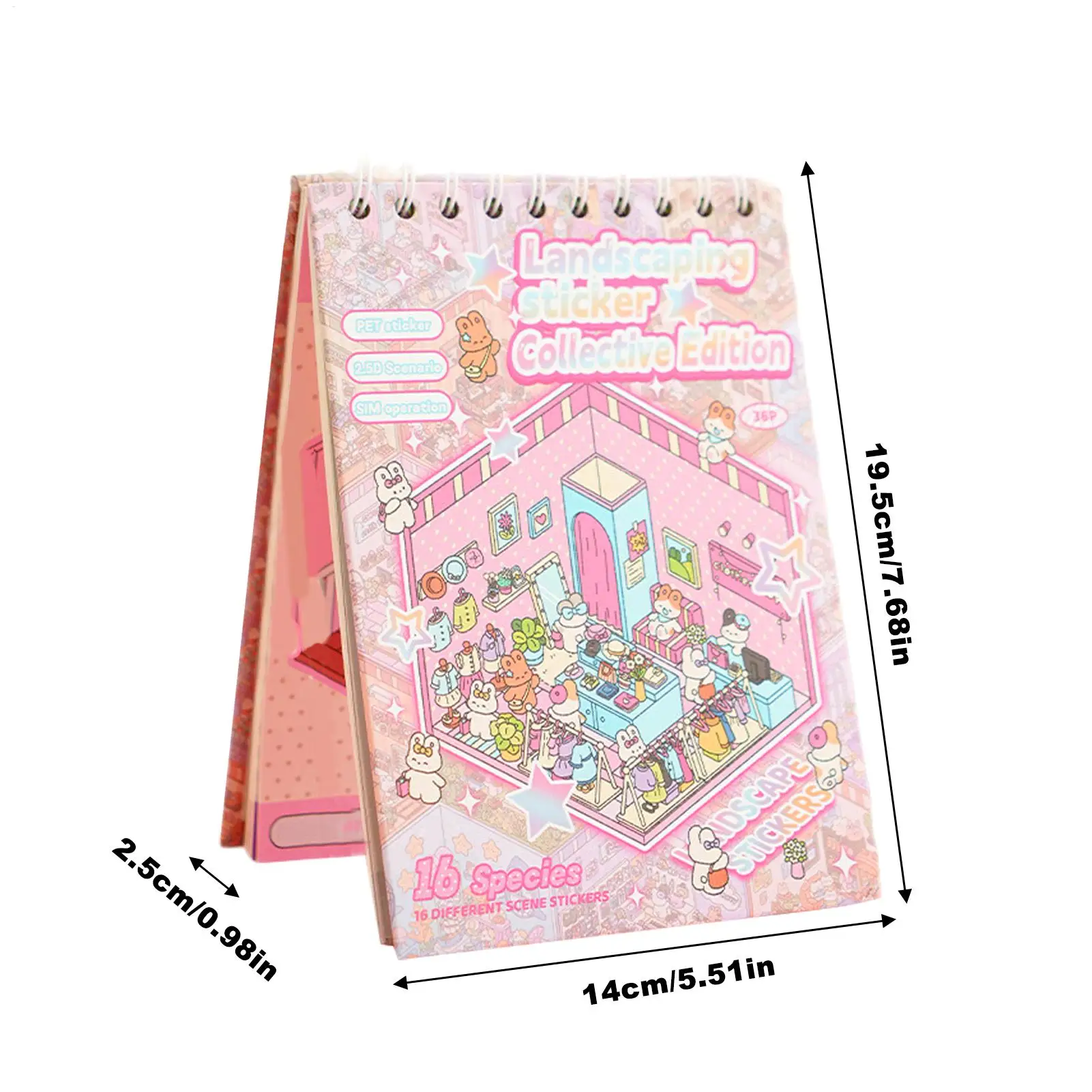 ملصق غرفة المشهد كتاب الكرتون المشهد ملصقات كبيرة الإبداعية كتاب لطيف صائق لصبي مدرسة المنزل اللعب السفر فتاة