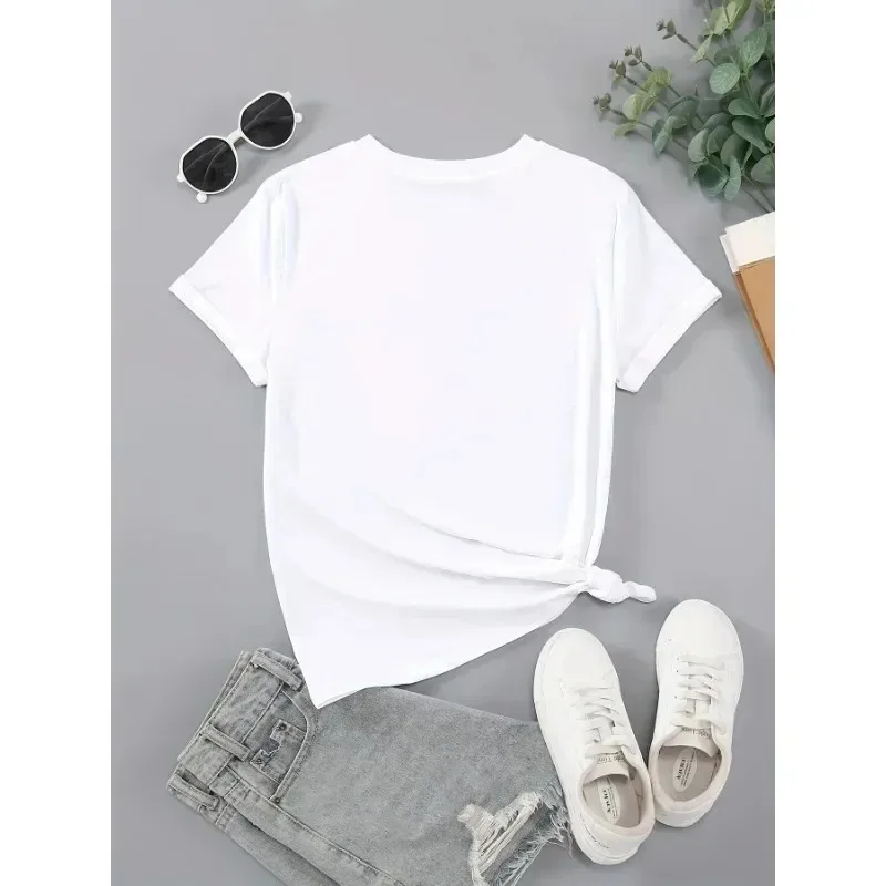 Talk To Me Goose T-shirt Shirt Sunglasses Printed T-shirt Women's Pattern T-shirt Retro Fashionable Round Neck Short Sleeved Top