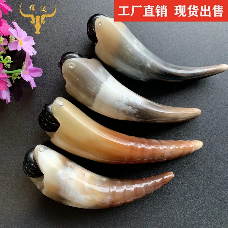 Stall Horn Double-Headed Horn with Beads Massager Horn Massager Horn Massager Beauty Car Factory Wholesale