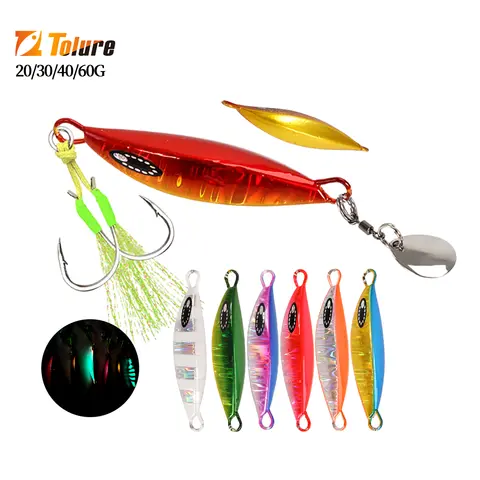TOLU 2024 Spin Tail métal gabarit leurre de pêche 20g 30g 40g 60g Spinner Shad métal Vib coulée rivage gabarit appât lame en cuivre cuillère basse