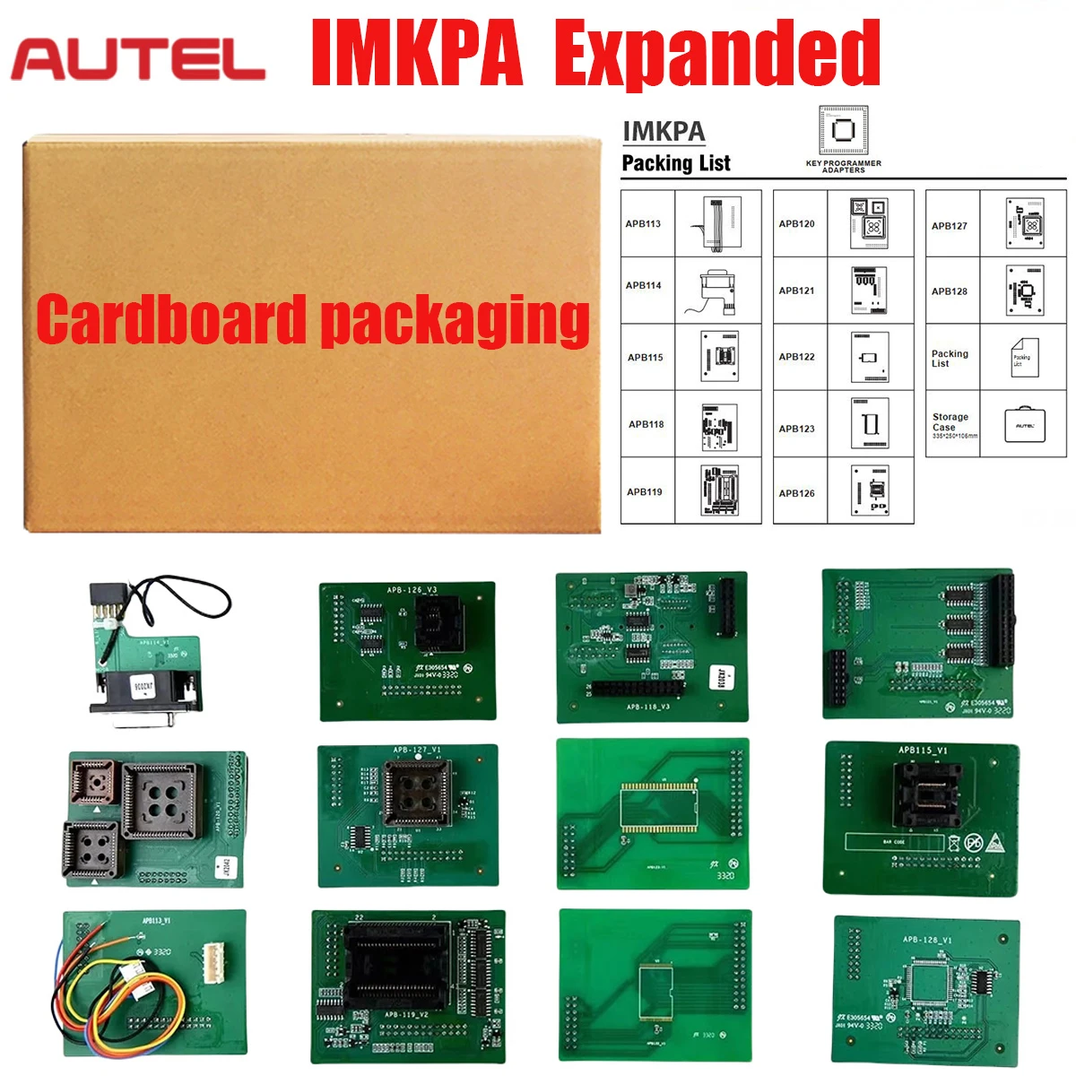

Оригинальный комплект аксессуаров для программирования ключей Autel IMKPA, работающий с XP400PRO/IM608Pro