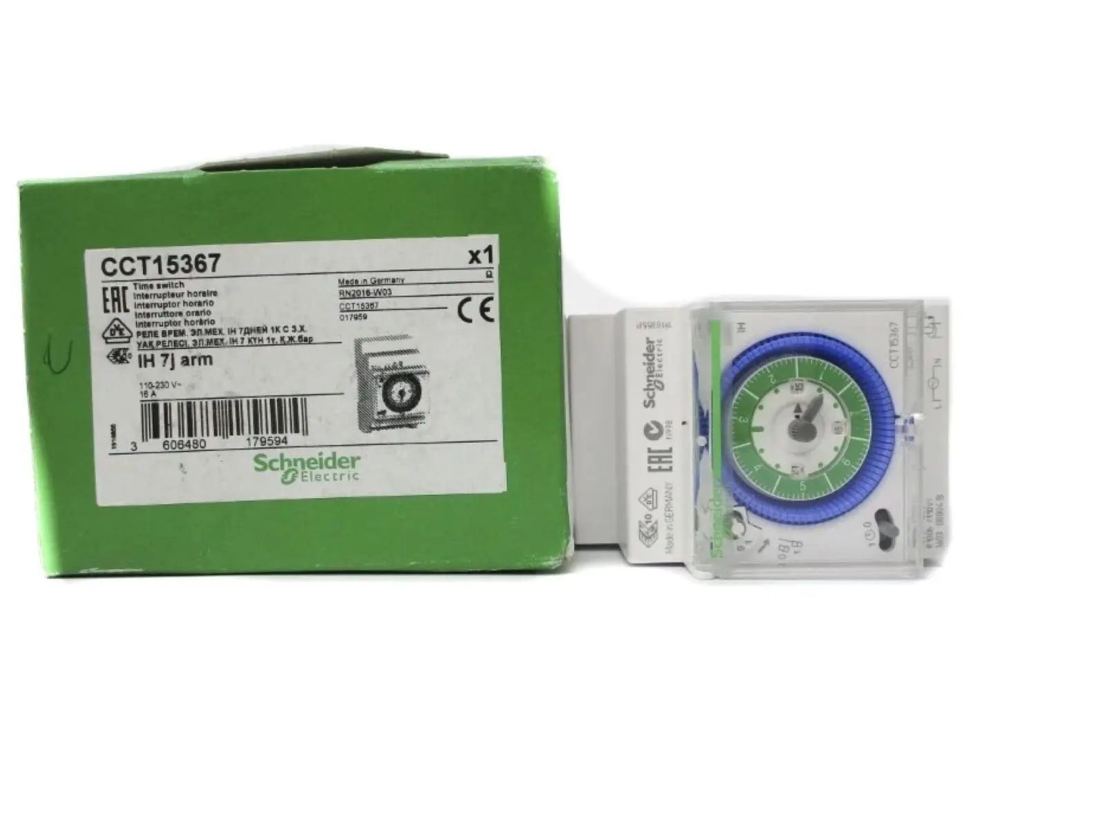 

CCT15367 Acti 9 - IH - mechanical time switch - 7 days - 200 h memory
