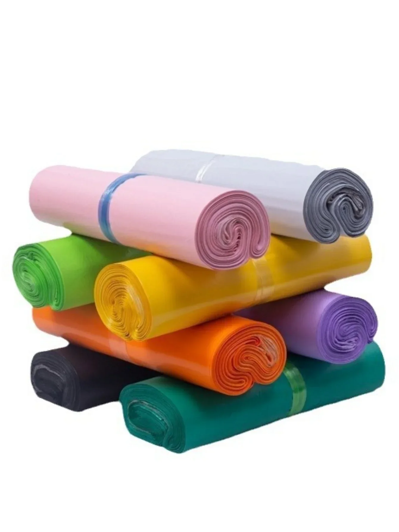 100 Green First Grade New Express Bags Per Roll, Used for Packaging, Transportation, and Mailing