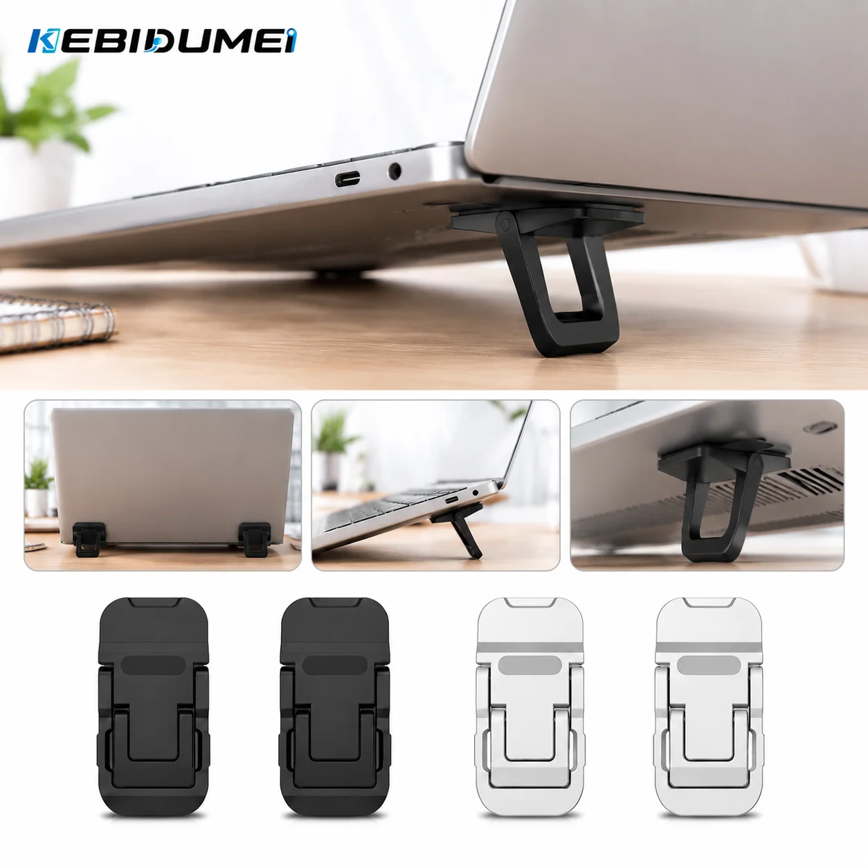KEBIDUMEI 2PCS Keyboard Stands Mini Laptop Stand for Desk Portable Laptop Stand Compatible with MacBook Air Pro