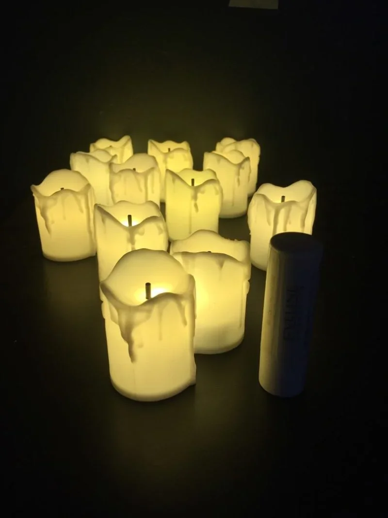 LED Flameless Candle Lights New Year Candles Battery Powered Led Tea Lights Easter Candle Holiday Party Wedding Decorations