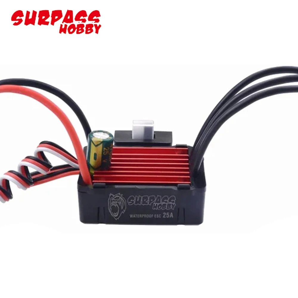 Surpass Hobby Waterproof 2430 5800/6300/8200KV Brushless Motor 25A ESC S0017P 17g Servo For 1:16 1:18 2S RC Racing Car Buggy Toy