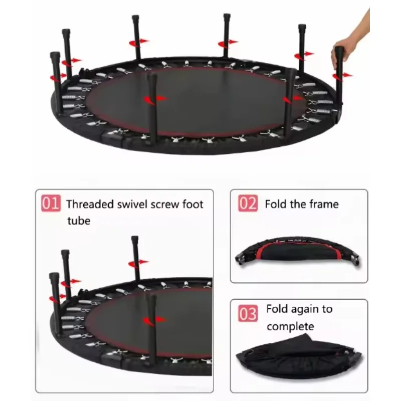 Adults 6-15 Outdoor Backyard Inground Trampoline Alloy Steel Frame 100KG Max Capacity Customizable Size