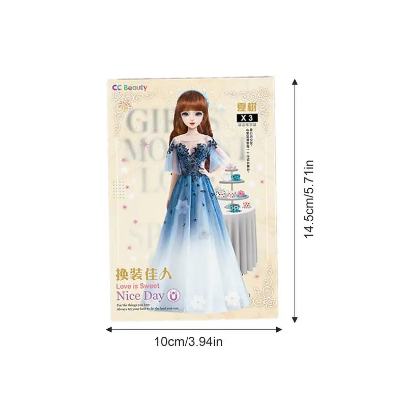 Princess Dress Up Paper Dolls Creative Funny People Clothes Dress Up Dolls Child Pretend Play Toys Puzzles Game For Girls Kids