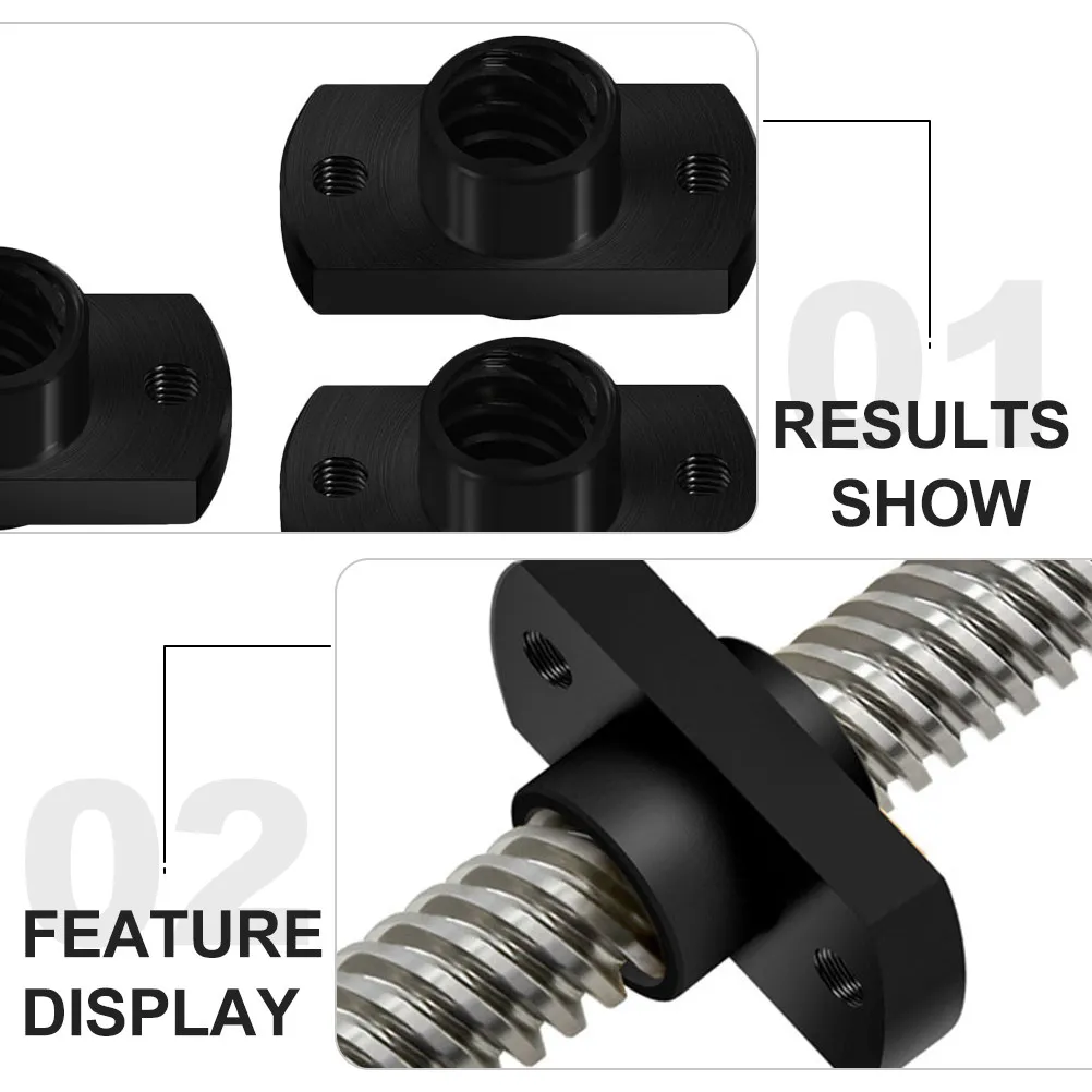 

5Pcs T8 Pom Nut 3D Printer Lead Screw Nut for Replacement High Precision Anti Backlash Pom Material Long Life Quiet