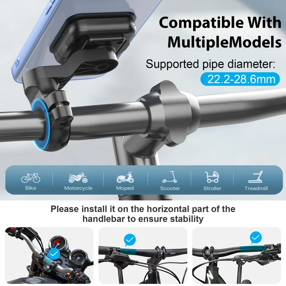 

Motorcycle Phone Holder Magnetic Phone Holder Bike Cell Phone Holder Mountain Bicycle Stem Phone Holder For various phone models