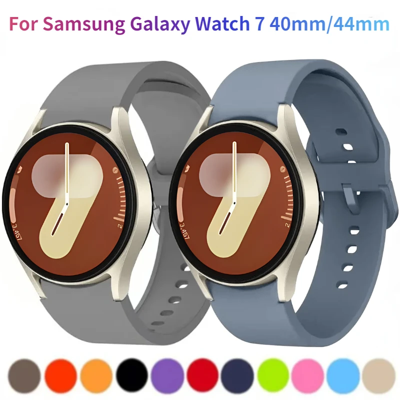 Correa de silicona para Samsung Galaxy Watch 4/5/6/7, pulsera clásica de 40mm, 44mm, 42mm, 46mm, 43mm, 47mm