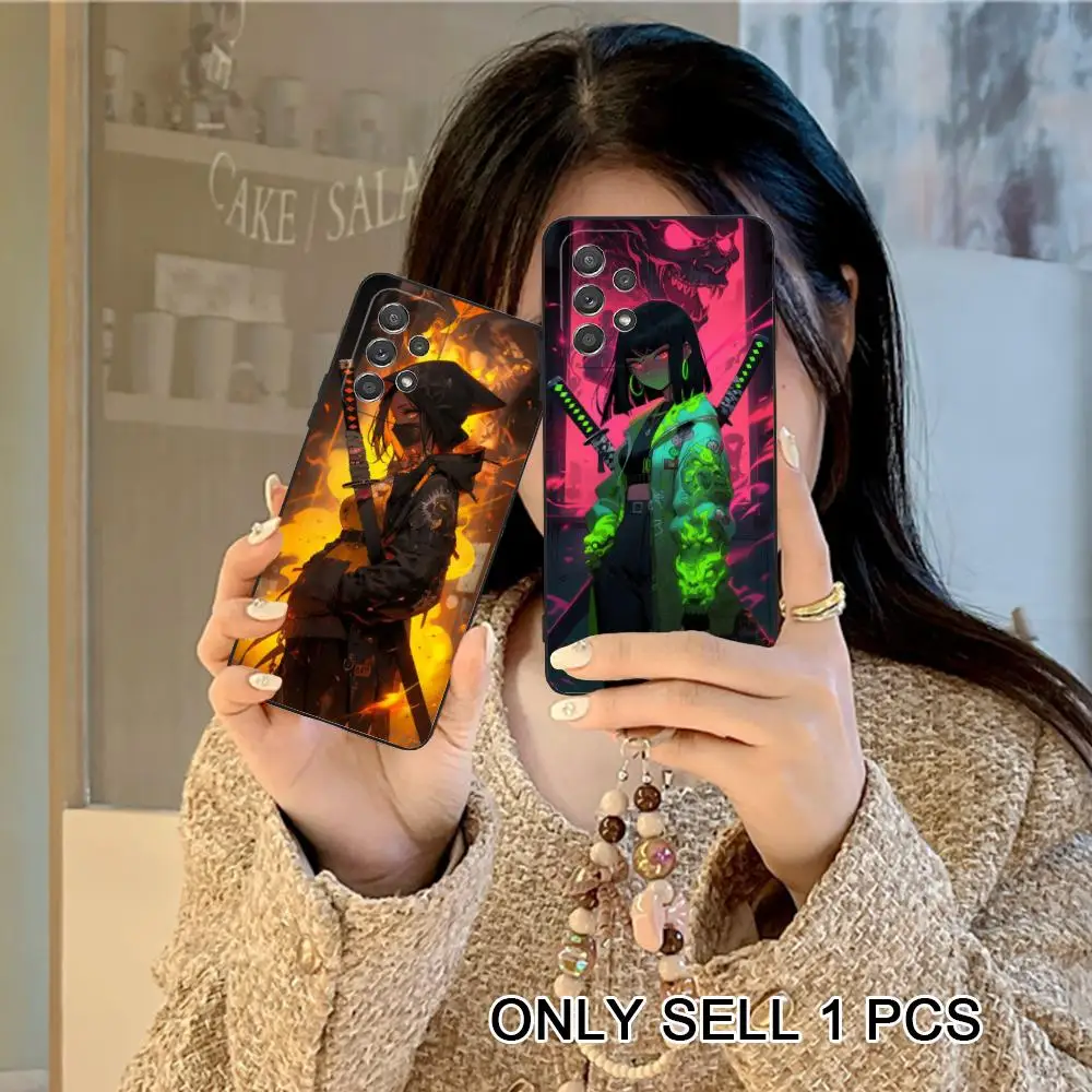 Anime Power Girl Phone Case for Samsung Galaxy A26 25 24 23 22 21 17 16 15 14 13 12 11 5G Soft TPU Shockproof Cover