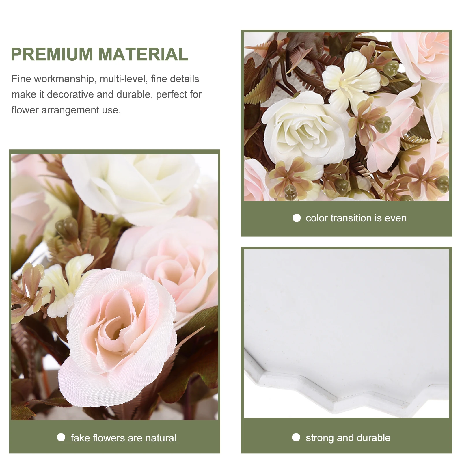 

Artificial Flower Potted Plants Realistic Wedding Centerpiece Decor For Office Home Wall Fake Bouquet Arrangements