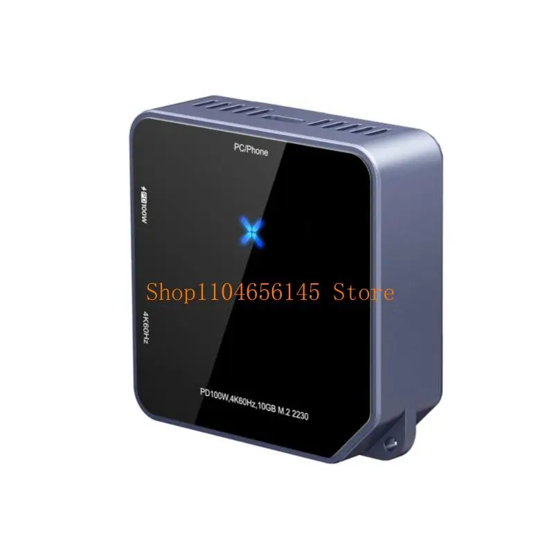 5asd Alloy Glass M.2 2230 SSDs Case Closures 4K HDTV Output USB 3.2 10Gbps Fast Charging Cooling System