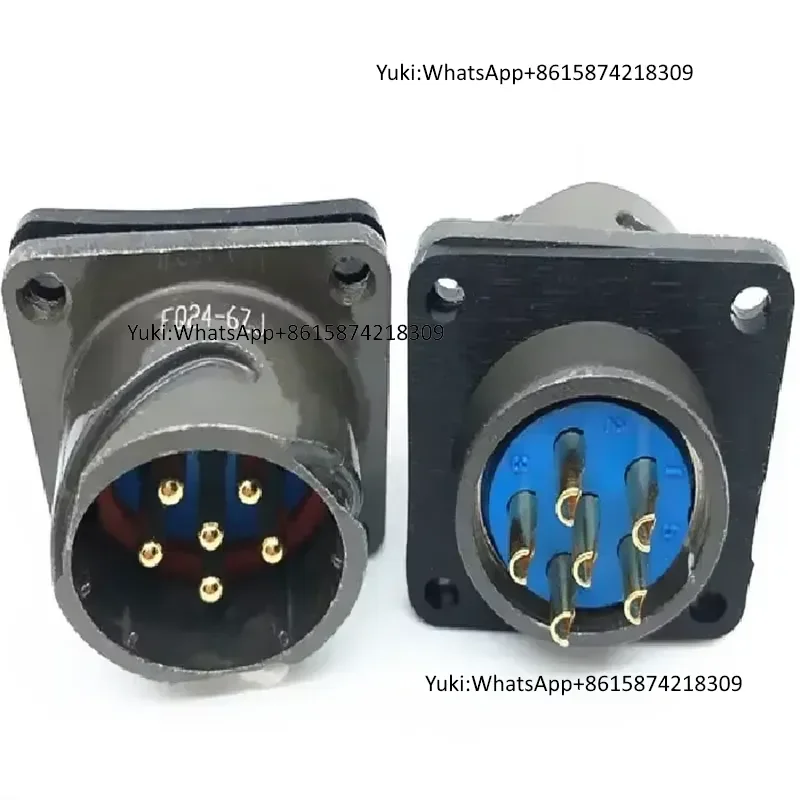 IP67 Waterproof FQ24 6Pin Bayonet Panel Mount Male Plug Female Socket Circular Aviation Metal Connector Copper Pin 25A for