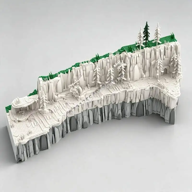 NEW 3046 Parts Cliff Section Great Plateau Module Terrain Landscape Building Blocks MOC Creative DIY Assembly Puzzle Toy Gifts