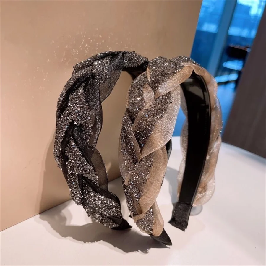 

New Vrouwen Haarband Cross Knoop Braid Twist Hoofdband Adult Lente Herfst Hoofddeksels Brede Side Tulband Haar Accessoires gift