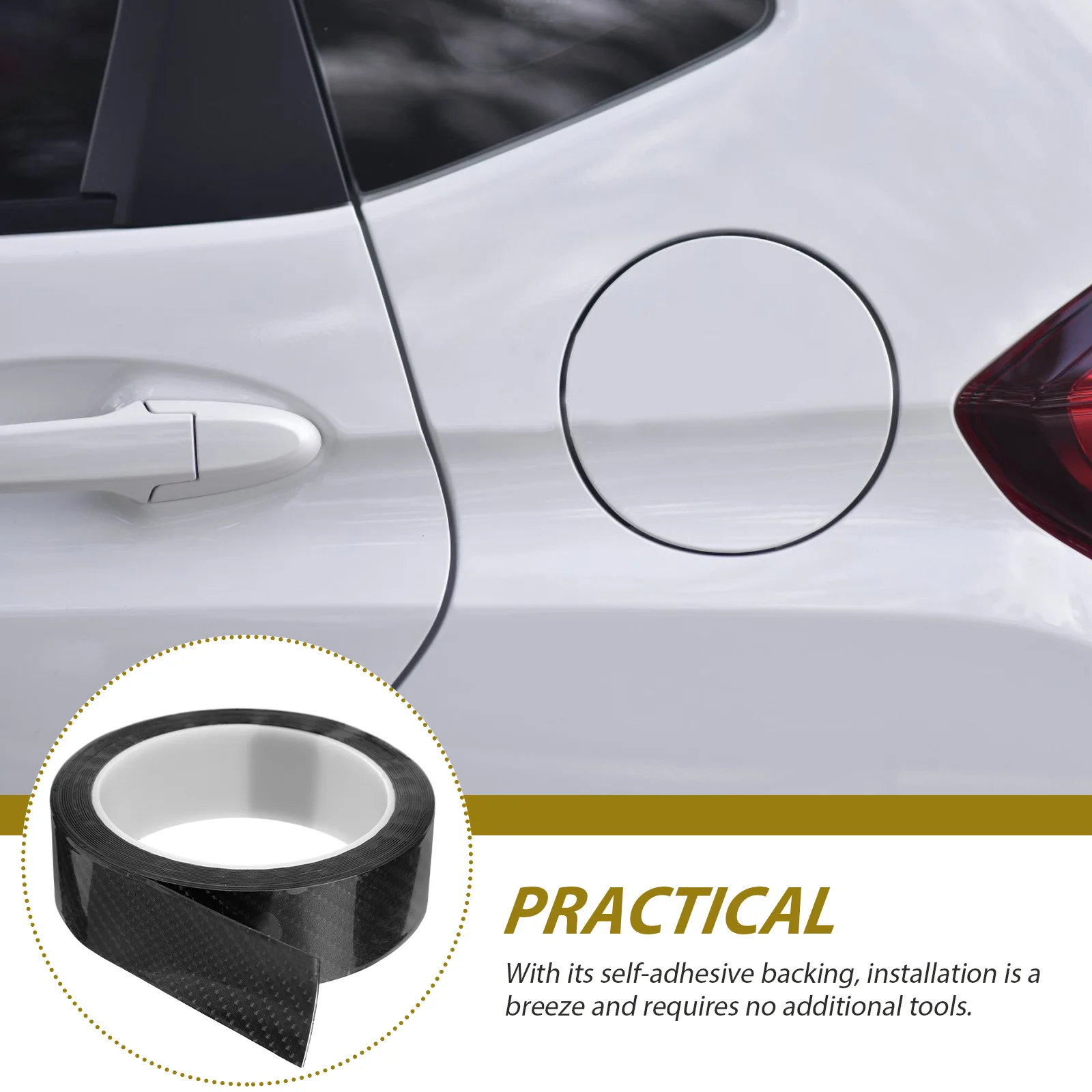 Защита на порог автомобиля, 5D углеродное волокно, защита от столкновений, виниловый край, бампер, лента от царапин, автоаксессуары, двери автомобиля