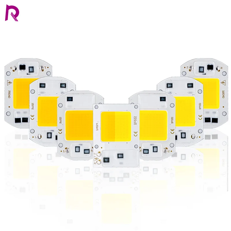 LED COB 칩 드라이버 없는 스마트 IC 투광 조명 스포트라이트용 LED 램프 비즈, DIY 매트릭스 조명, 10W, 20W, 30W, 50W, AC 110V, 220V