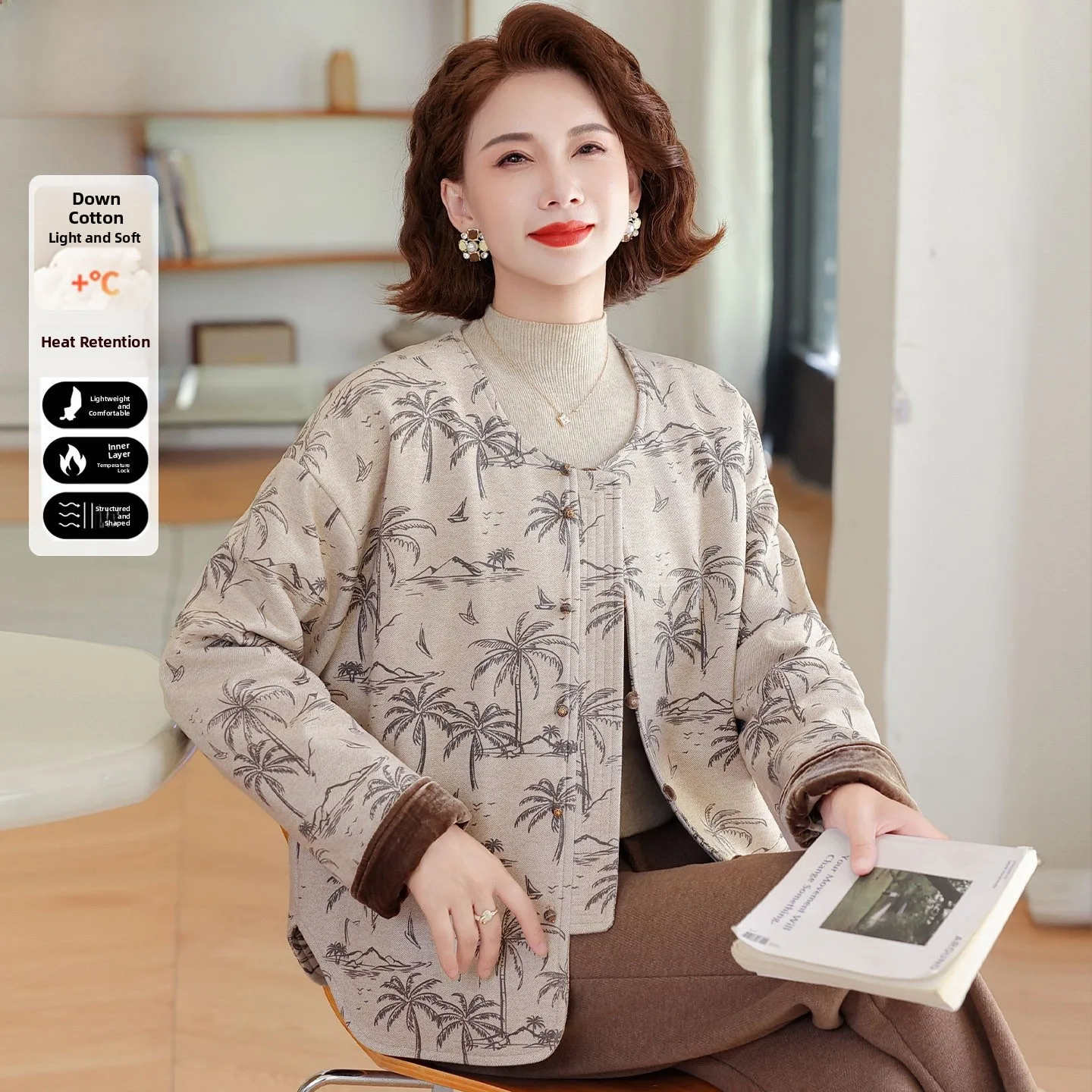 

Warm Cotton Jaet for orter Women Autumn Winter Polyester Fiber down Filled Stand Fit Long Pants Casual Sle Single Piece