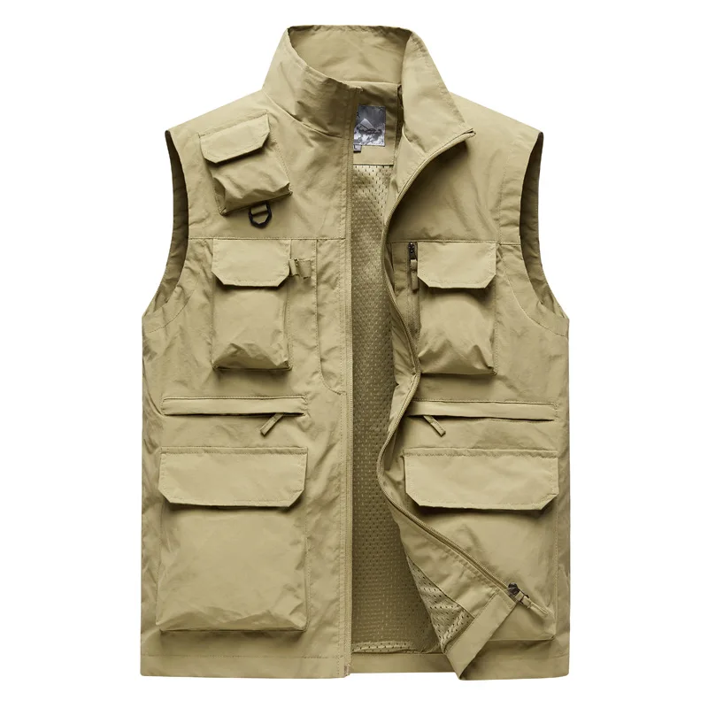 Men's Outdoor New Vest Casual Spring And Autumn Multi-pocket Tooling Vest Outside Breathable Fishing Suit Vest