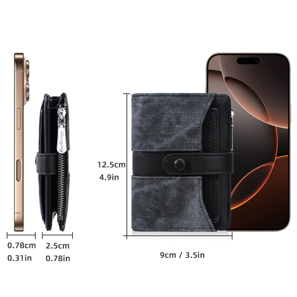 Baellerry New Simple Short Women Wallet Big Capacity Card Clips Simple Zipper Coin Pocket Photo Holder Top Quality Female Purses