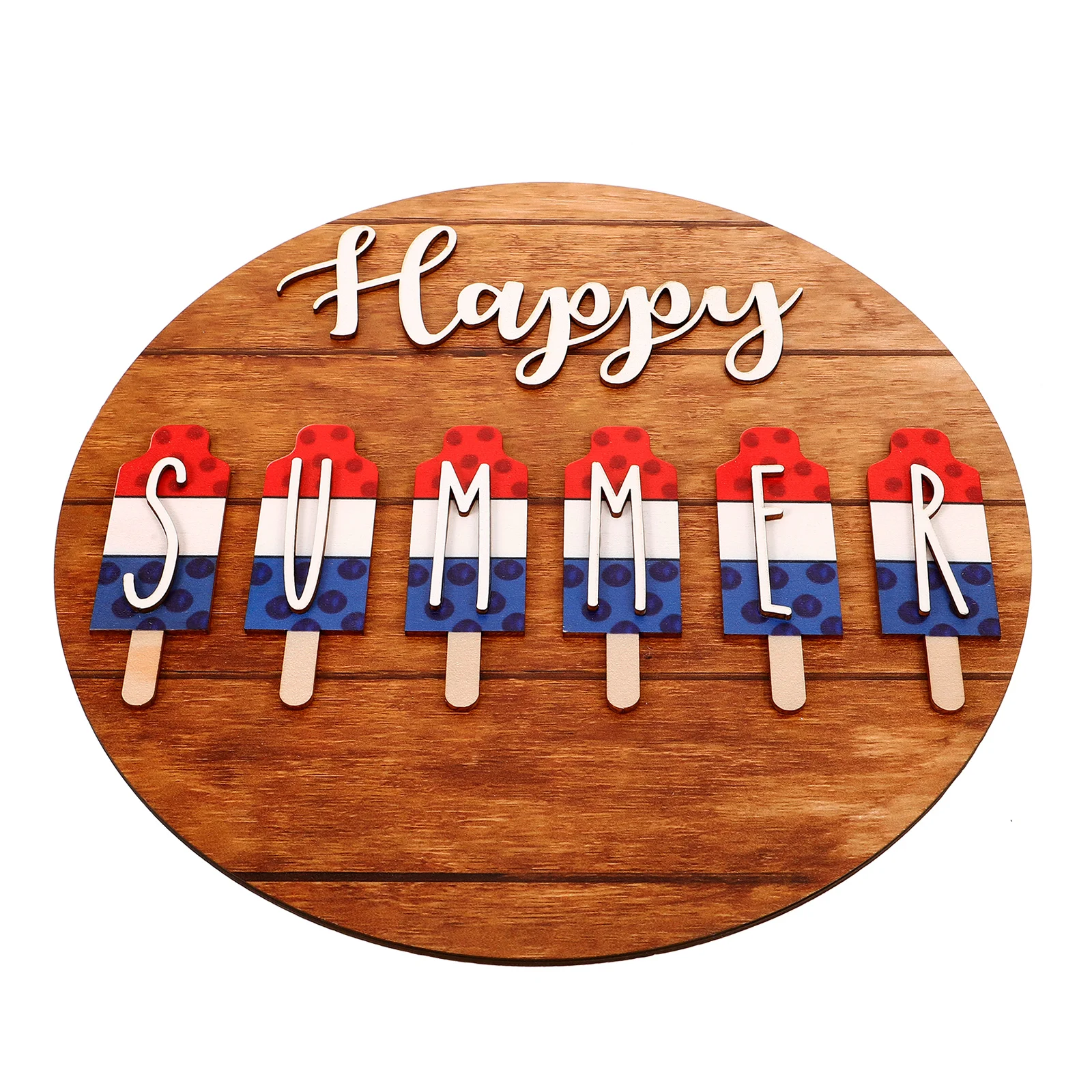 

Home Decor Popsicle House Sign Summer Front Door Plaque Outdoor Rustic Farmhouse Beach Themed Wooden