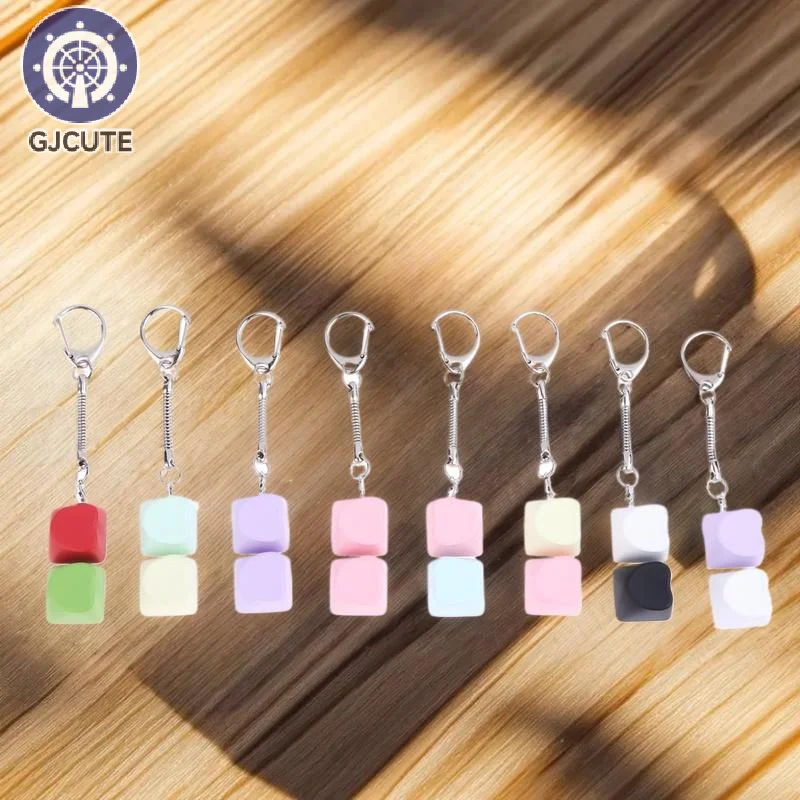 2 touches couleur bonbon amour clavier Keychian créatif Keycap soulagement du Stress porte-clés décompression jouets adultes enfants cadeaux