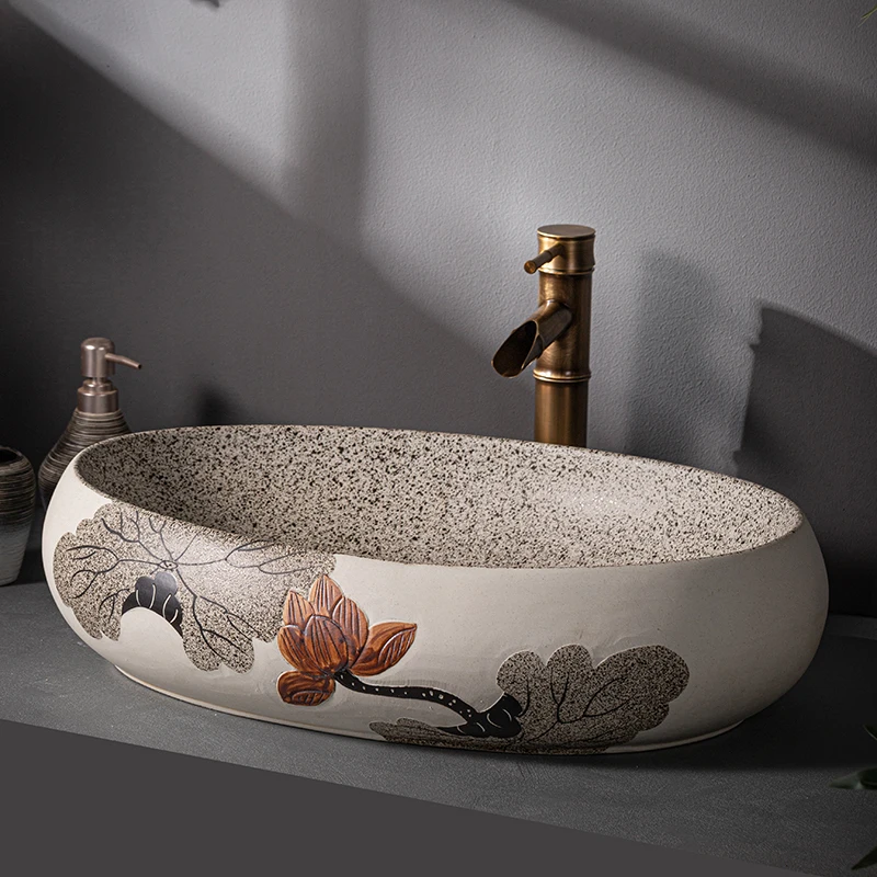 American counter basin antique washbasin  ceramic art retro washbasin household bathroom