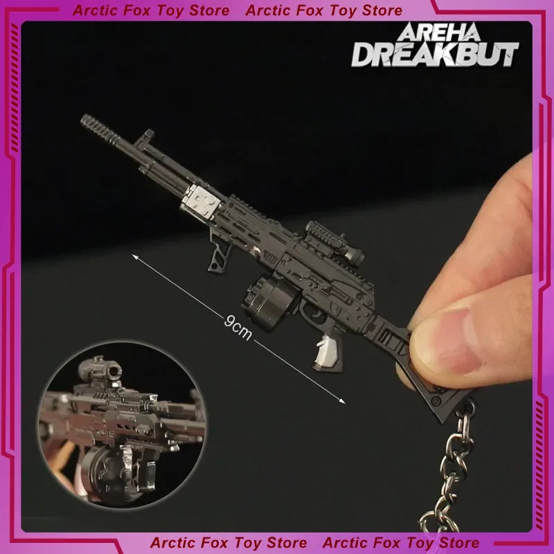 جديد 9 سنتيمتر ساحة اندلاع لعبة الأجهزة الطرفية AEK بندقية مسدس صغير الأسلحة نموذج سلسلة مفاتيح معدنية اللعب الحلي جمع الحرف الهدايا